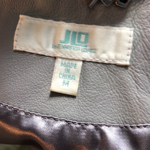 🌸JENNIFER LOPEZ🌸LEATHER  JLO JACKET LILAC IN COLOR XCLT CONDITION - Picture 10 of 11